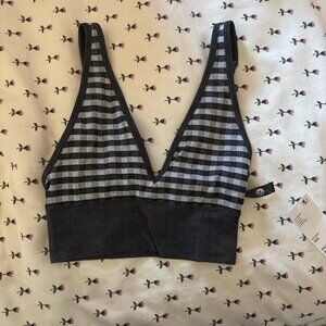 Urban Outfitters Women's Black and Grey Bra